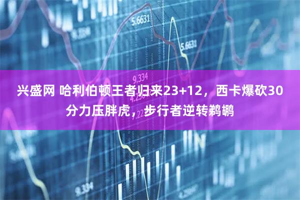 兴盛网 哈利伯顿王者归来23+12，西卡爆砍30分力压胖虎，步行者逆转鹈鹕