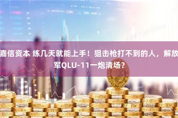 嘉信资本 练几天就能上手！狙击枪打不到的人，解放军QLU-11一炮清场？